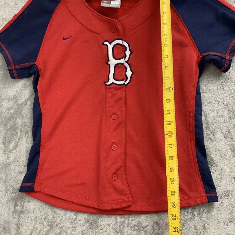 Nike Red and Navy Baseball Jersey Top - Picture 2 of 8